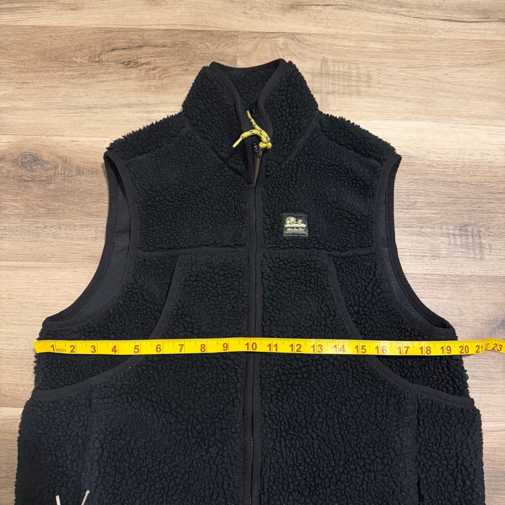 Aimé Leon Dore Unisphere Fleece Field Vest Jet Black Men's Size XS Oversized - Picture 13 of 13